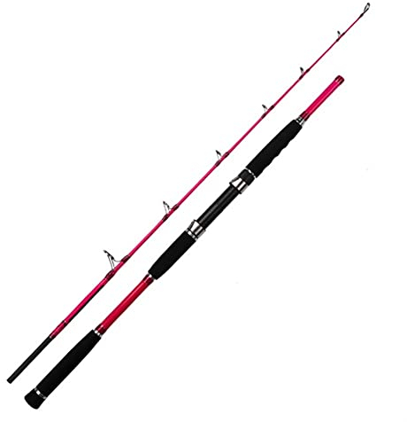 YADLCR Angelrute Leichte Spinnrute 1,7 m Ködergewicht 500-1000 g Tiefsee- und Offshore-Boot Offshore-Boot Superharte Angelrute (Color : Pink, Size : 1.7m)