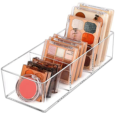 JessLab Schubladen Organizer, 3-Fach Acryl Make-up Organizer Kosmetik Aufbewahrung Schmuck Display für Schreibtisch Kleiderschrank Badezimmer Waschtisch Arbeitsplatte Transparent