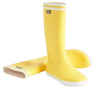 Aigle Herren Goeland Gummistiefel, Yellow White 2, 43 EU