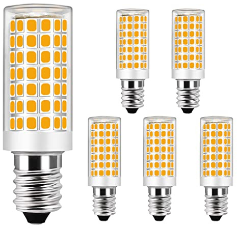 MENTA E14 LED Lampe 9W, Warmweiß 3000K, Kein Flimmern, 750lm Entspricht 60W-75W E14 Halogen Leuchtmittel, Keramiksockel, E14 Mini Glühbirne mit 88-LED SMD2835, AC220-240V, Nicht Dimmbar, 5er-Pack