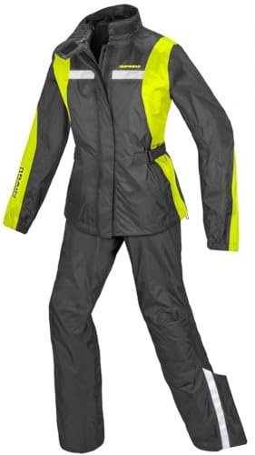 SPIDI Touring Rain Kit Tuta da pioggia da moto da donna a due pezzi (Yellow,XXL)