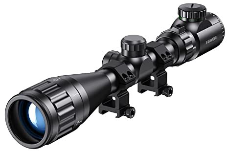 Lunette de visée Paike 3-9x40 AOEG Réticule Mil-Dot Red Green Dot avec Montures Libres de 20 mm