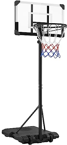 Yaheetech Canestro Basket Esterno Interno Camera Portatile con Colonna Tabellone Canestro Altezza Regolabile