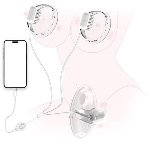 2 IN 1 Elektrische Bruststimulatoren und G-Punkt Vibrator mit 12 modus Sexspielzeug für Frauen Solo, Nippelsauger Nippel Pumpen Klitoris Sauger Massager Zunge Lecken, G-Punkt Vibrator Stimulator
