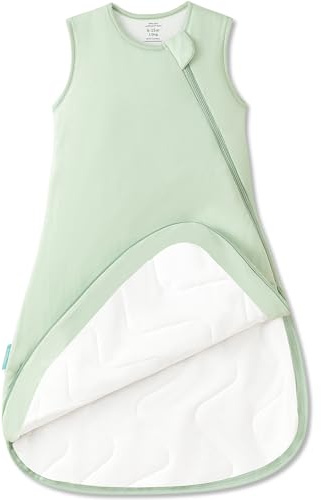 PurComfy Supersoft Sleep Sack 1.0 TOG, Premium Bamboo Viscose Baby Sleeping Bag, 2-Way Safe Zipper Sleep Sacks 6-15 Months (Sage)