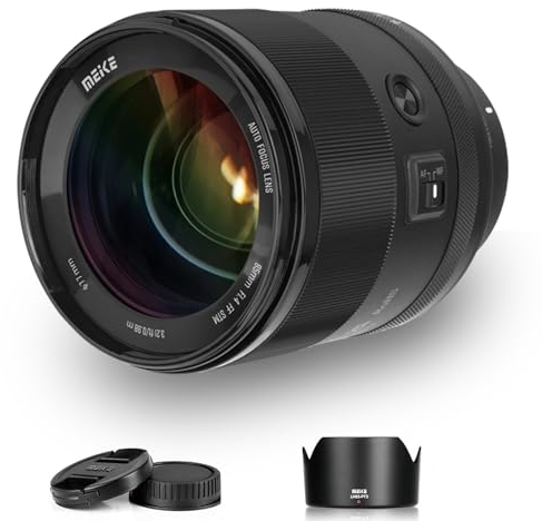 Meike 85mm F1.4 Objectif Portrait à Grande Ouverture STM Plein Format à Mise au Point Automatique pour appareils Photo Sony E-Mount A7R A74 A7R4 A7C A7III A7RII A7RIII A7SIII A7SII A9 A6600 A6500