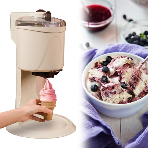 KYZTMHC Máquina para Hacer Helados Suaves Máquina casera de Helados de Frutas. Heladera de batido de Cono de Nieve de Yogur Máquina para Hacer Helados para Cocina casera de Bricolaje