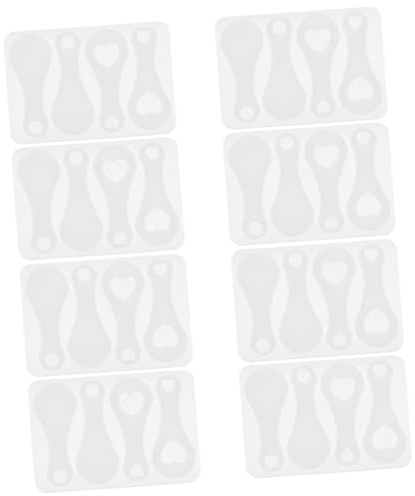STOBOK 8pcs Silicone Trolley Token Mold Shopping Cart Token Mold DIY Silicone for Casting Keyring Chain Craft Supply
