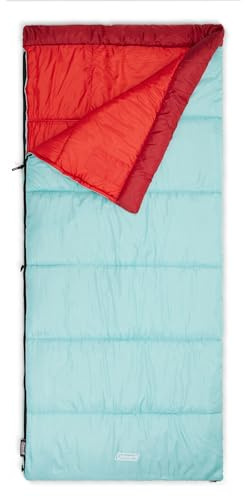 Coleman Flatlands 30/40/50°F Adult Sleeping Bag, Made from 100% Recycled Material, Big & Tall Options, Cool-Weather Sleeping Bag