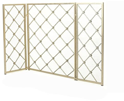 Schermi decorativi Griglia per caminetto Parascintille per camino Parascintille in ferro battuto 3 pannelli Recinzione per interni Recinzione per interni Accessori per caminetti domestici Parasc