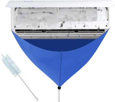 Sacchetto Di Lavaggio per Pulizia Del Condizionatore D'aria, Air Conditioner Cleaning Kit, Coperchio per La Pulizia Del Condizionatore D'aria, per Condizionatori D'aria Parete, con Tubo,Spazzole
