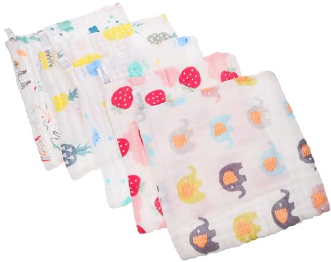 SHOWERORO 5stücke Teiliges Babyhandtuch-set Baumwolle Saugfähige Und Atmungsaktive Kleine Handtücher Für Neugeborene Und Kleinkinder Vielseitig Einsetzbar Und Hautfreundlich