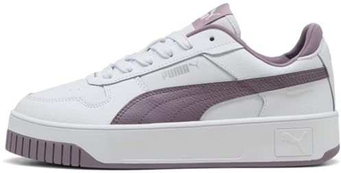 PUMA Carina Street Sneaker für Damen, White Plum Jam Silver, 38 EU