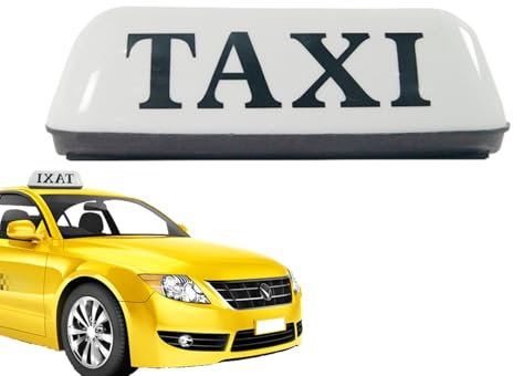 Taxi-Schild – Auto-Taxi-Licht- | Taxi-Leuchtschild, Autodachlampenschild, Helles Taxilicht, Sichtbare 12-V-Autodachlampe Für Sichere Fahrten. Retro-Taxi-Dachschild, Taxi-Dachoberlicht, Taxi-Schil