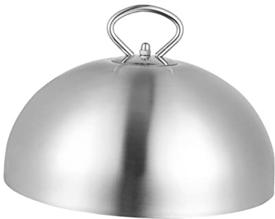 Garneck Stainless Steel Burger Bell 26 cm - Melting Bell and Teppanyaki Cover - Ideal Food Bell for Melting Cheese on Burgers and for Barbecue Dishes - Perfect for Kitchen and