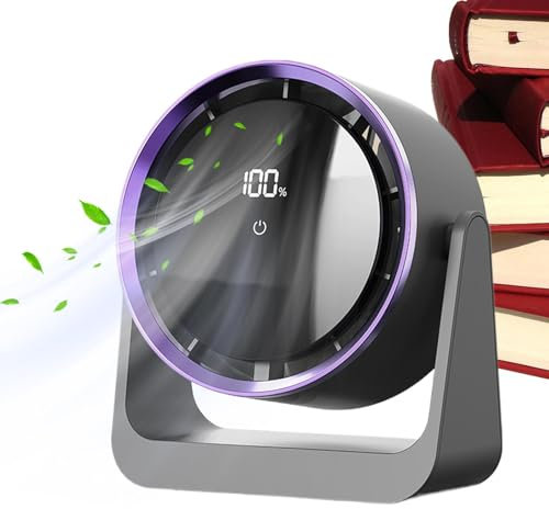 Ventilador de mesa, ventiladores de mesa para el dormitorio,Ventilador de escritorio silencioso para mesas - de 5 velocidades, 90 grados de inclinación ajustable, dispositivo de enfriamiento personal