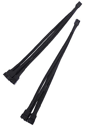 STOBOK 1set Fan Extension Cable Converter for Computer Case Splitter Cord for Cooling Fans Durable Power Cable with Plated Wiring for Atx Systems 2pcs