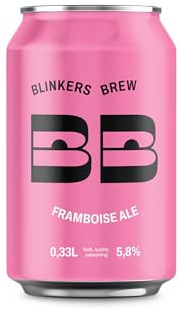 Cerveza Framboise ALE. Frutal, vibrante y toque ácido irresistible. Color rojo rubí y espuma rosada, esta ALE infusionada con puré de frambuesa es explosión fruta fresca. (6, Frambuesa ALE)