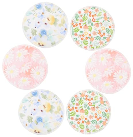 GALPADA 6 Pezzi Coppette Assorbilatte Lavabili in Fibra di Bambù Morbide e Traspiranti per Allattamento al Seno Design Delicato per Mamme in Maternità Stile Casuale