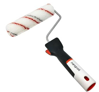 Nespoli - Rullo Per Pittura 15cm Trattato al Teflon Surface Protector per Superfici Lisce e Cartongesso Fai da Te, Rullo Pittura e Fissativo per Muri Interni con Manico Ergonomico Soft Touch