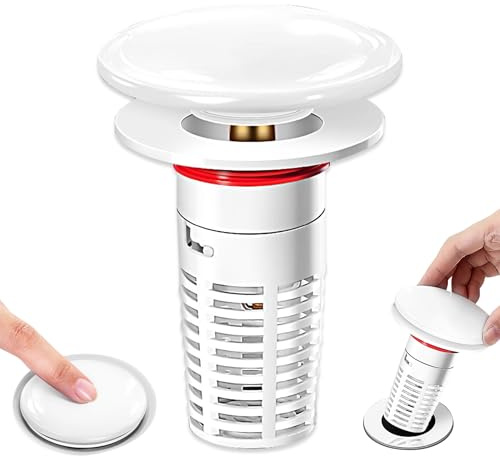 1 stycken Pop-Up Sink Plug, Keramisk tvätt avloppspropp, Dräneringsplugg, Badrum Handfat Pop Up Stopper, avloppsfilter handfat dräneringsplugg, Lämplig för kök, badrum, handfat(Diameter 34 till 40mm)