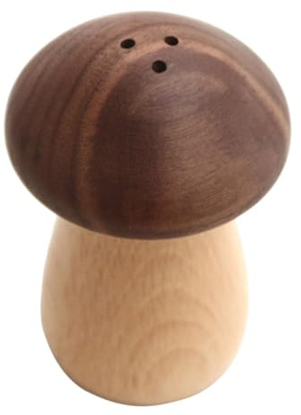 Ciieeo Scatola porta stuzzicadenti in legno a forma di fungo, dispenser per stuzzicadenti con capacità, design salvaspazio per uso domestico e decorazione da tavolo