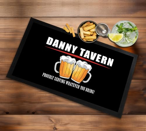Tapis de bar personnalisé | Nom personnalisé – Chemin de bar – Accessoires de bar PZ01
