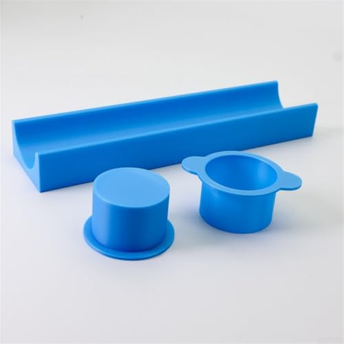 Zeroupshop Stampi rotondi per cake pop, con vassoio da 22,9 cm, strumento di modellatura per dessert in plastica per uso in forno, design a stantuffo a rilascio facile per fare pop di diametro 4,6 cm
