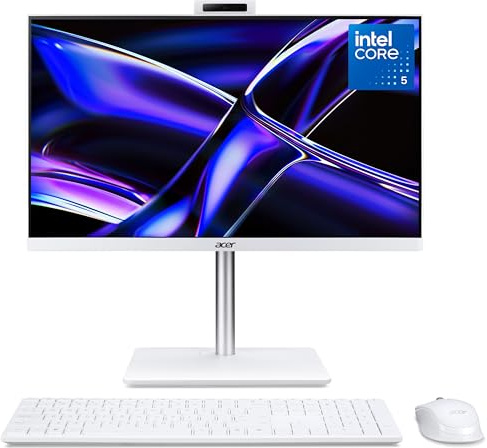 Acer Aspire C27-A All-in-One Desktop PC - Intel Core 5-120U, 16GB, 1TB SSD, Integrated Intel Graphics, 27 120Hz Full HD Display, Windows 11, White