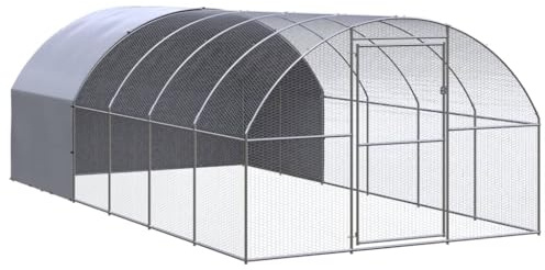 Kaninchen Haus Kleintierstall,Outdoor-Hühnerstall 3x6x2 m Verzinkter Stahl,Kleintierstall Perfekt für Draußen und Drinnen
