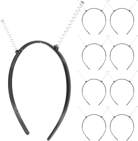 HAMPPLIES Selbstgemacht Stirnband Rutschfest aus Kunststoff 9 Stück mit Gezahntem Kammdesign und Kopfentspannend für Täglichen Gebrauch und Cosplay