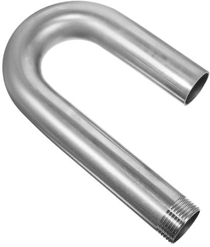NUOBESTY Stainless Steel Bucket Mounted Outlet Pipe with 3.2Cm U Elbow, Food Grade Sanitary Pump Hose for Industrial and Dairy Processing Buckets, Commercial Dispenser Transfer Tubing