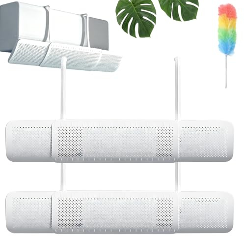 Air Conditioner Deflector, Air Conditioning Vent Deflector, General Conditioner Accessories for Workplace, Dormitory, Bedroom, Apartment, Bathroom (2PCS)