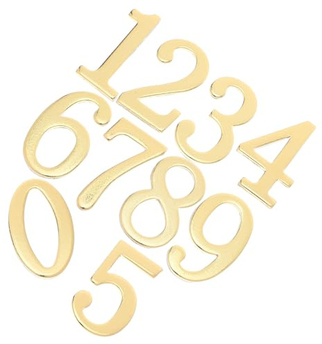 COHEALI 20 Pezzi Numeri Civico in Metallo Color Oro Design Elegante, Resistenti alle Intemperie e Visibilità Chiara per Porta, Cassetta Postale o Bidoni, per Casa e Hotel