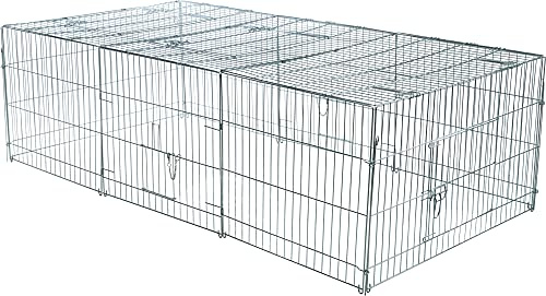 TRIXIE Rabbit Cage - 55 cu. ft., Outdoor Pen Extends Rabbit Hutch and Chicken Coops, Ideal for Small Animals, Bunny, Guinea Pigs, Chickens
