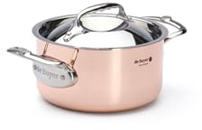 de Buyer - Kochtopf aus Kupfer mit Deckel PRIMA MATERA - 16 cm - 6242.16, Kupferbraun