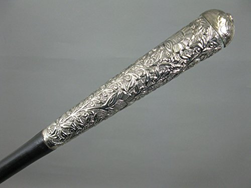 Holz Gehstock Spazierstock Wanderstock 92cm mit Metall Griff Walking Stick M58