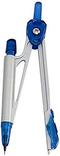 Linex Schul-Zirkel mit 0,5 mm Bleistiftmine, Ersatzminen, im Polybeutel mit Namensfeld, 1 aus 3 Farben