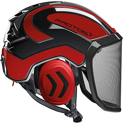 Pfanner Protos Integral Arborist Helmet - Red & Black