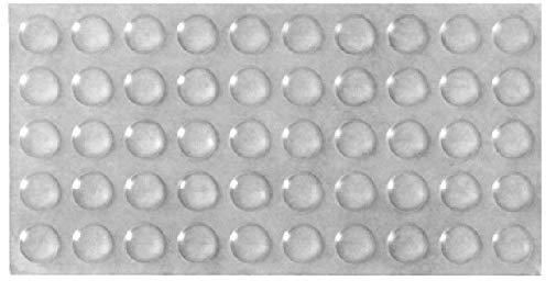 NANDEYIBI Lot de 50 tampons amortisseurs adhésifs pour porte de placard - en caoutchouc, 10 mm, Transparent