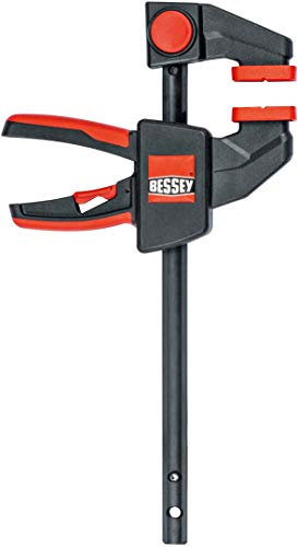 BESSEY Einhandzwinge EZM15-6, Spannweite 150 mm Ausladung 60 mm, Spannkraft bis 75 Kg, Umsteckbar zum Spreizen, Gewicht 0,31 Kg