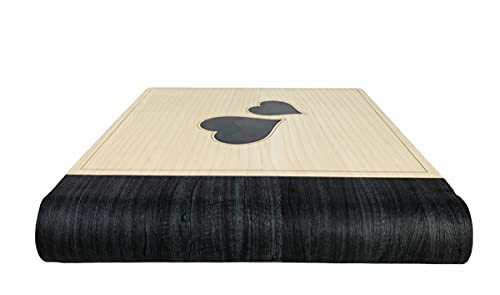 TriVin Art, Album Fotografico Artigianale Made in Italy in Similpelle pregiato e Legno con Inserti Cuori in plexiglass. Personalizzabile con Incisione. (Personalizza Album Formato e Numero di Fogli)