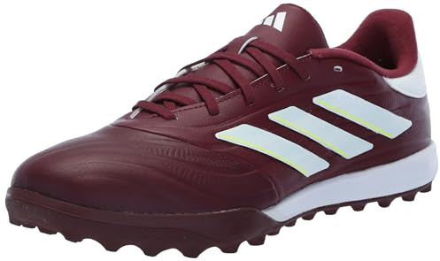 Adidas Unisex-Adult Copa Pure 2.0 League TurfSneaker, Shadow Red/White/Team Solar Yellow, 11 Women/10 Men