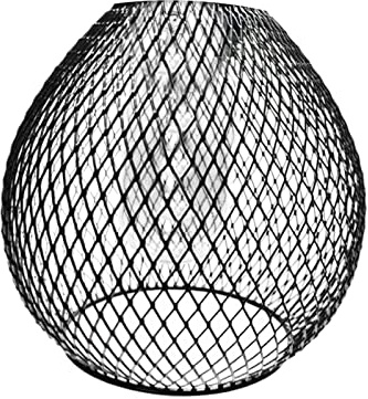Fenteer Metall-Pendelleuchtenschirme Lampenschirm Retro-Stil Schutzlampe Draht Lampenabdeckung Lampenschutz für Wohnzimmer Nachttischlampe Badezimmer, schwarzer Wassertropfen
