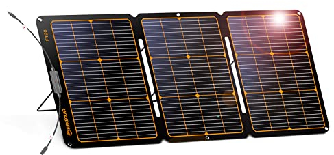 120W Solar Panel，Faltbar Solarmodul für Tragbare Solargeneratoren,IP68 Solarpanel für Outdoor Garten Balkon Notstromversorgung Wohnmobilreisen Camping
