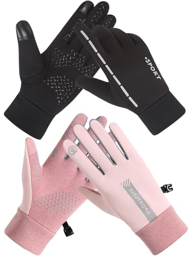 DKDDSSS Handschuhe Kinder Winter, Warme Winterhandschuhe, Thermo Laufhandschuhe, Fahrradhandschuhe, Reithandschuhe Kinder, für 12-15 Jahre Kind Jung Mädch, Outdoor Camping Wandern Laufen