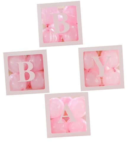 jojofuny Cajas Transparentes Para Globos Contenedor Para Fiestas Decoración De Revelación De Género
