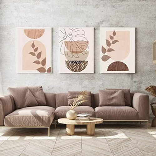 JNAOZI Images d'art abstrait bohème - Ensemble d'affiches murales modernes, sans cadre (ensemble-07,40x60 cm * 3 pièces)
