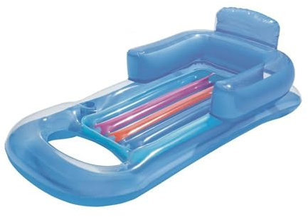 Adrosstoller Aufblasbarer Pool Float Wasser Hängematte Pool Liegen Schwimmer mit Getränkehalter Kopfstützen & Rückenlehne Luftmatratze Schlafbett