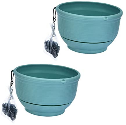 OFFSCH 2pièces Pots De Suspendus Chlorophytum De Décoration pour Balcon Patio Jardin Et Intérieur